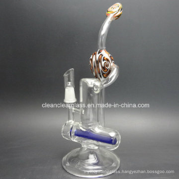 High Quality Wholesale Glass Water Pipe Oil Rig Recycler with Inliner Perc